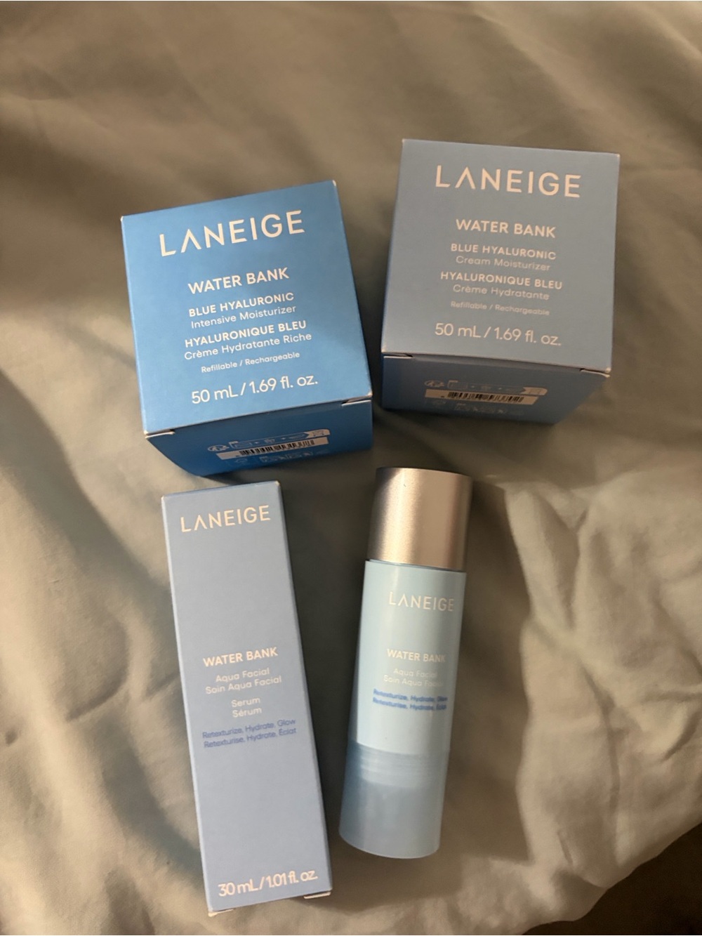 LANEIGE Bank Blue Hyaluronic Cream :intensive & cream moisturizer & serum NEW